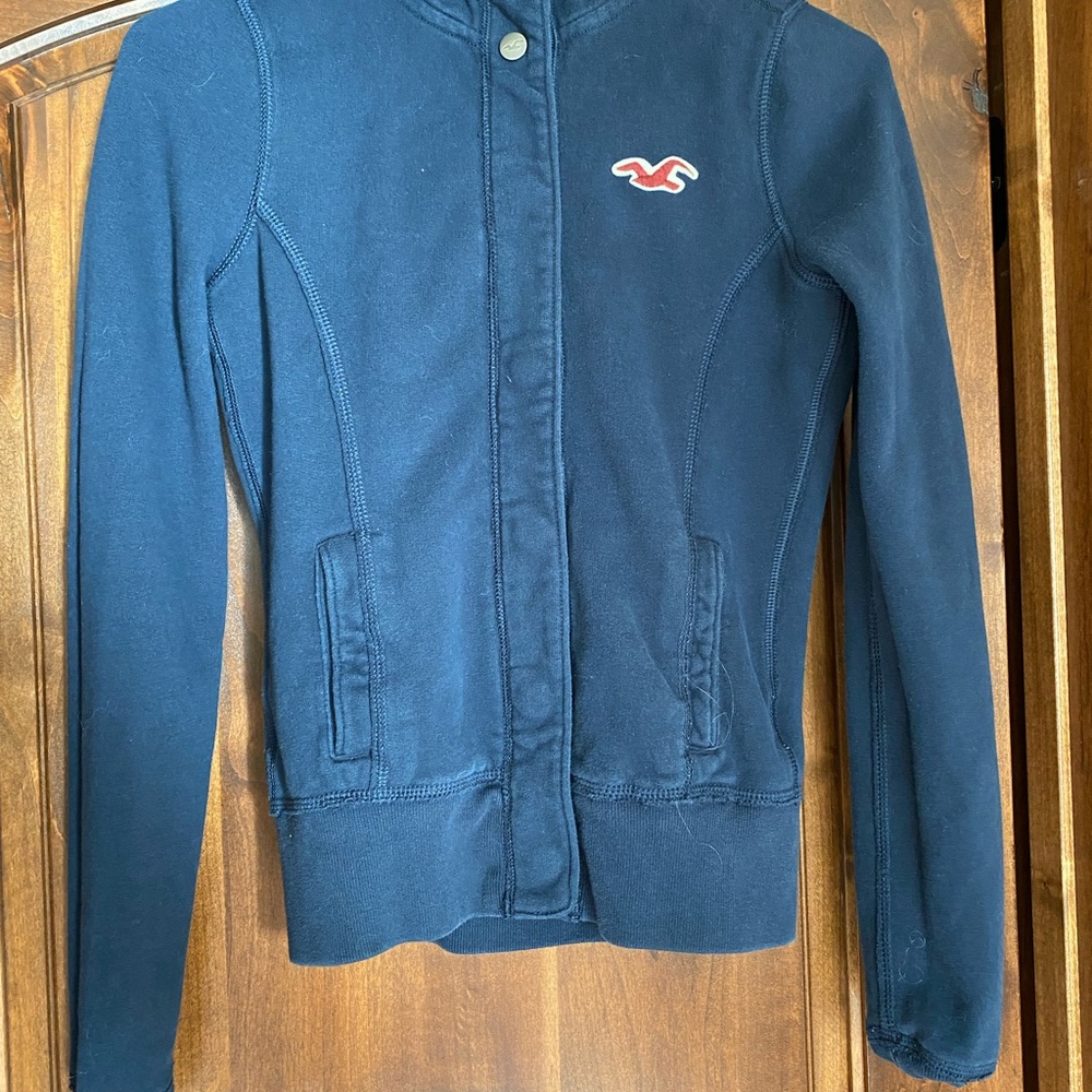 Hollister zip up hoodie w/buttons
